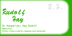 rudolf hay business card